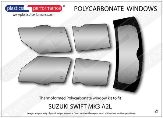 Vetri in Policarbonato per Suzuki Swift MK3 A2L