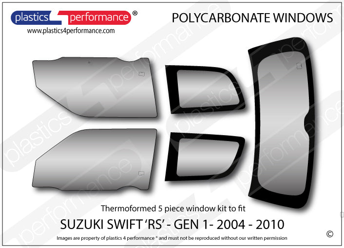 Vetri in Policarbonato per Suzuki Swift MK1 RS