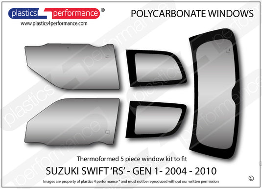 Vetri in Policarbonato per Suzuki Swift MK1 RS