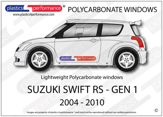 Vetri in Policarbonato per Suzuki Swift MK1 RS