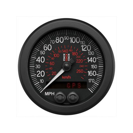 Tachimetro GPS Stack 88mm nero 0-180mph e 290km/ora