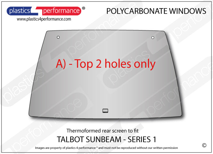 Carica immagine in Galleria Viewer, Vetri in Policarbonato per Talbot Sunbeam Serie 1
