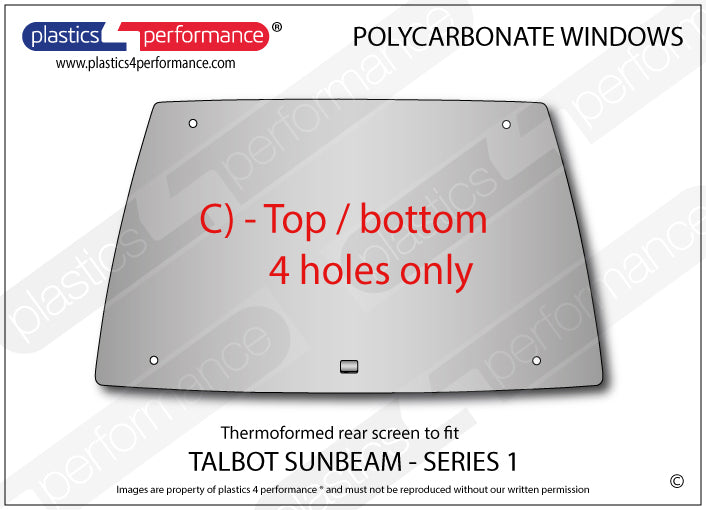 Vetri in Policarbonato per Talbot Sunbeam Serie 1