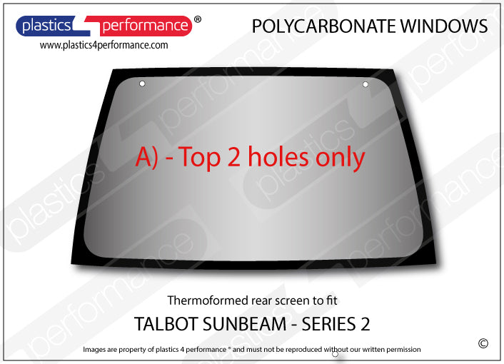 Vetri in Policarbonato per Talbot Sunbeam Serie 2