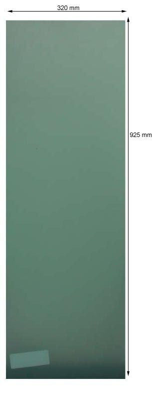 Targa di Protezione Interno Parafango Spessore 2 mm Dimensioni 925X320 Bianco
