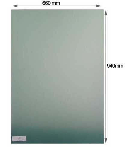 Targa di Protezione Interno Parafango Spessore 2 mm Dimensioni 940X660 Bianco