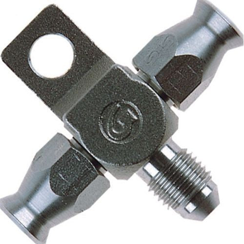 TE Goodridge 1 Maschio + 2 Femmine 3/8X24 JIC / UNF Fissaggio Radiale