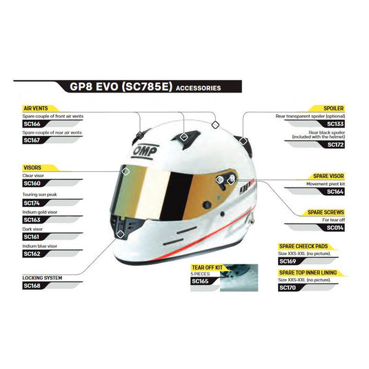 Accessori per casco OMP GP8 EVO