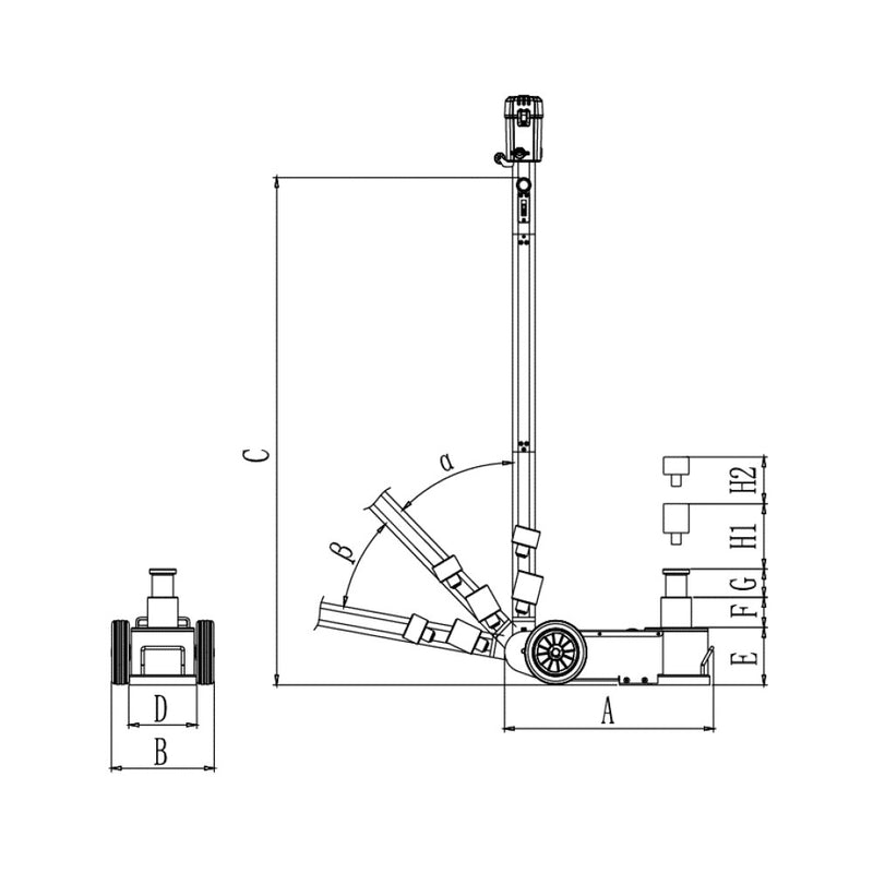 Carica immagine in Galleria Viewer, Cric a Batteria 18V, 40 T / 20 T Lungo KS Tools
