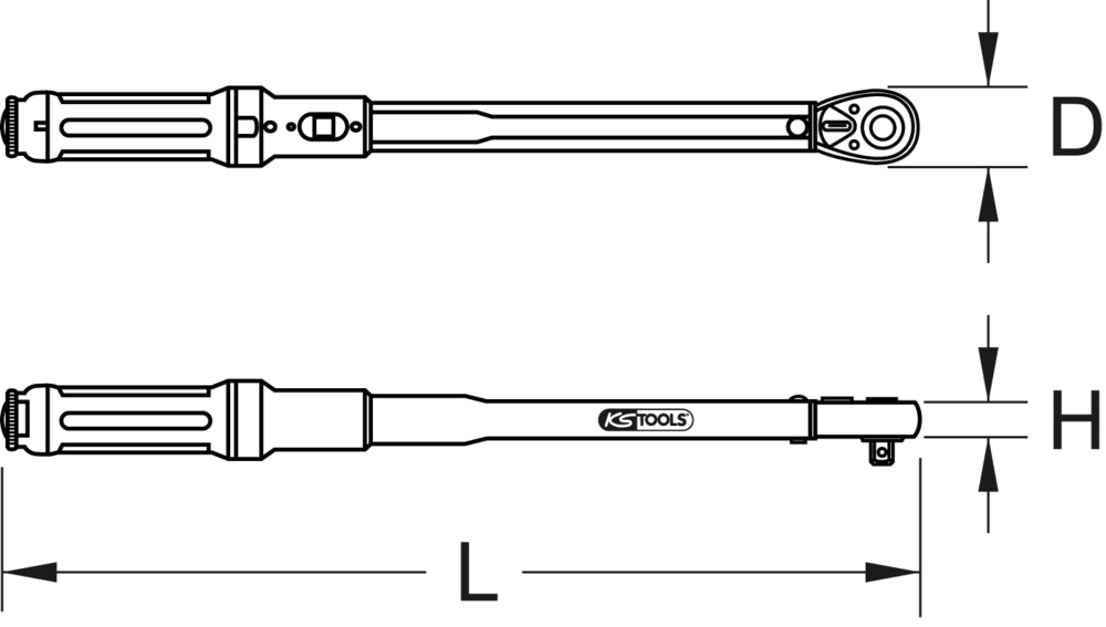 Chiave Dinamometrica ERGOTORQUEprecision con Invertitore, 1/4" - 5-25 Nm KS Tools
