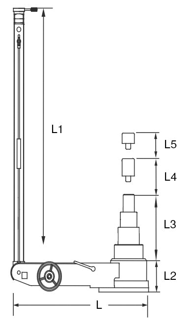 Cric Idropneumatico 40 T / 20T - 0,8-1,2 Mpa KS Tools