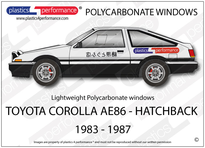 Vetri in Policarbonato per Toyota Corolla AE86 3 Porte