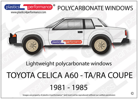 Vetri in Policarbonato per Toyota Celica A60 Coupé