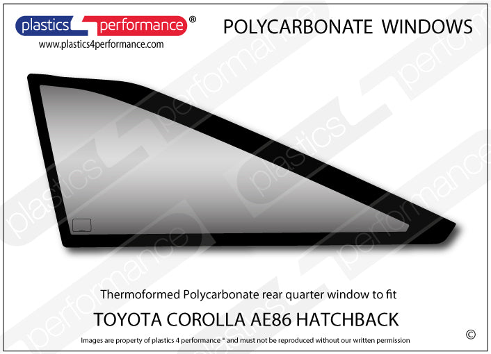 Vetri in Policarbonato per Toyota Corolla AE86 3 Porte