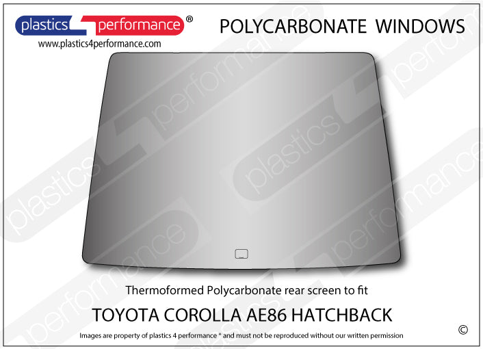 Vetri in Policarbonato per Toyota Corolla AE86 3 Porte