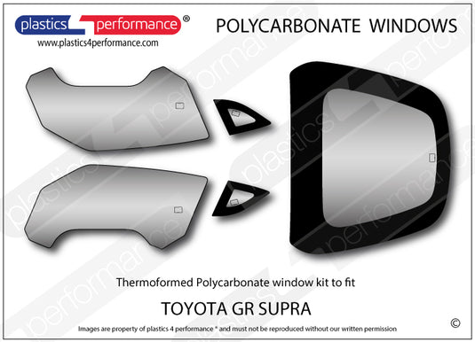 Vetri in Policarbonato per Toyota Supra MK5 GR GT4