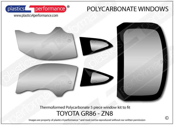 Carica immagine in Galleria Viewer, Vetri in Policarbonato per Toyota GR86
