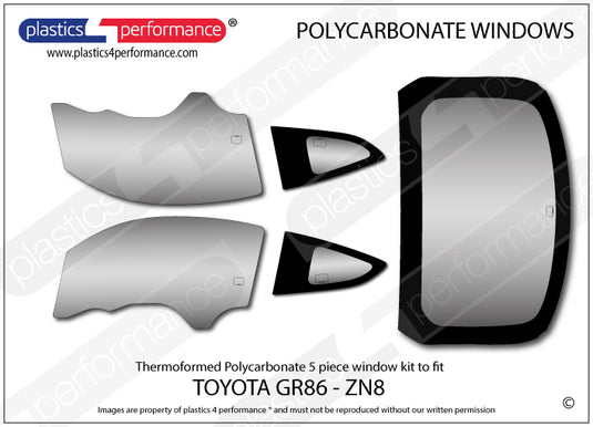 Vetri in Policarbonato per Toyota GR86