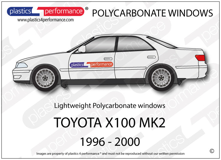 Carica immagine in Galleria Viewer, Vetri in Policarbonato per Toyota Mark II X100
