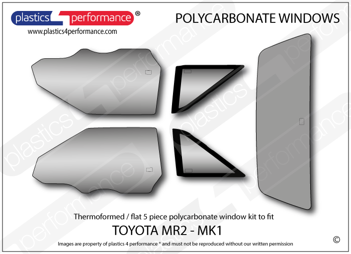 Vetri in Policarbonato per Toyota MR2 AW11