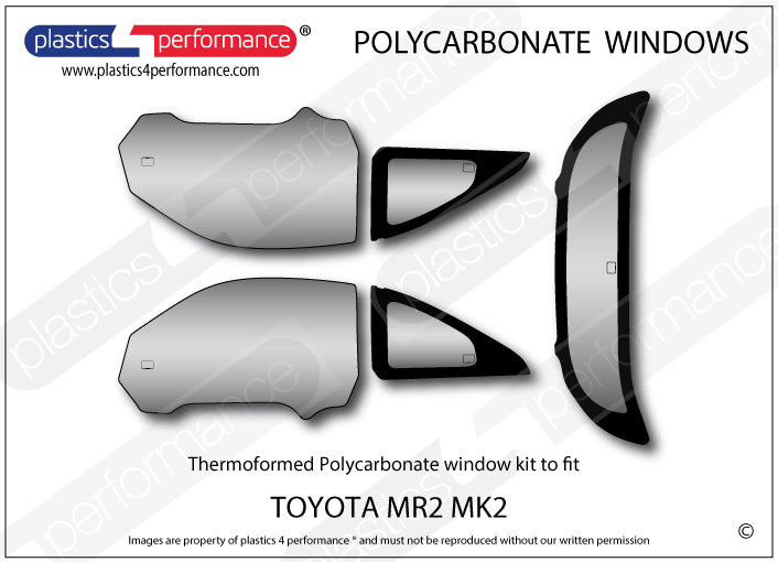 Carica immagine in Galleria Viewer, Vetri in Policarbonato per Toyota MR2 SW20
