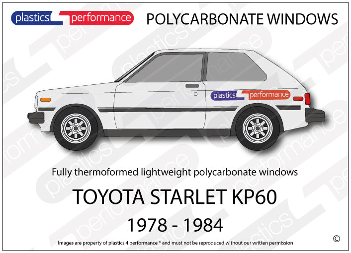 Carica immagine in Galleria Viewer, Vetri in Policarbonato per Toyota Starlet KP60 3 Porte
