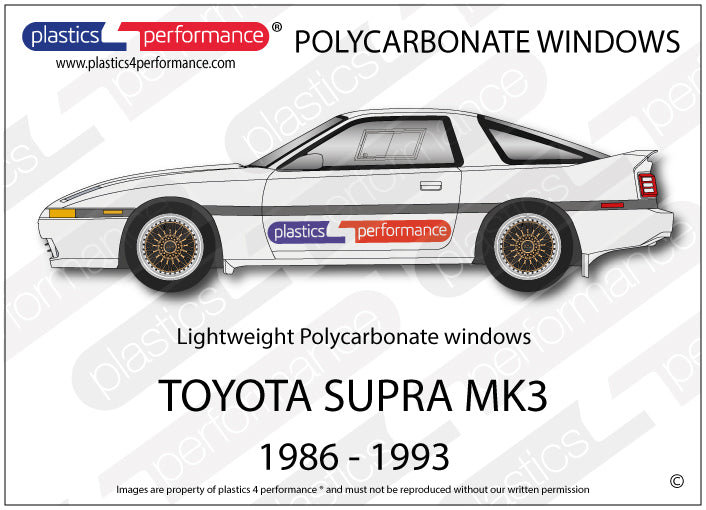 Carica immagine in Galleria Viewer, Vetri in Policarbonato per Toyota Supra MK3
