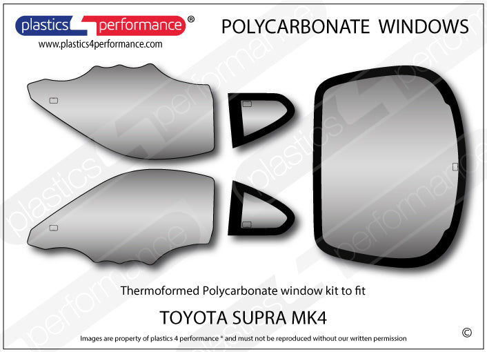 Carica immagine in Galleria Viewer, Vetri in Policarbonato per Toyota Supra MK4
