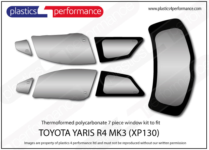 Carica immagine in Galleria Viewer, Vetri in Policarbonato per Toyota Yaris 3 XP130 3 Porte

