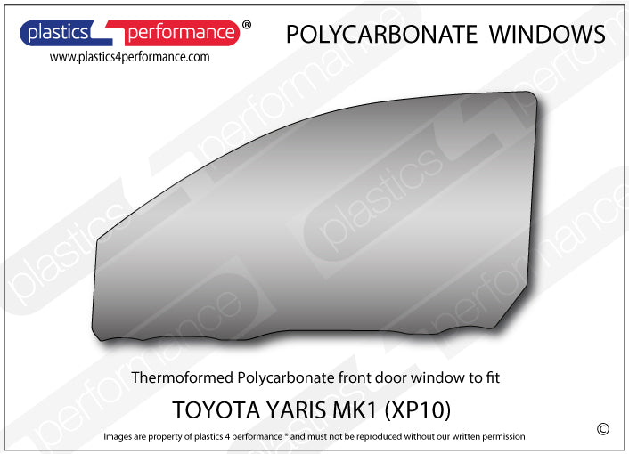Vetri in Policarbonato per Toyota Yaris 1 XP10 3 Porte