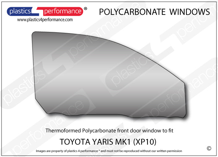 Vetri in Policarbonato per Toyota Yaris 1 XP10 3 Porte