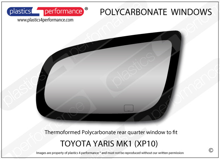 Vetri in Policarbonato per Toyota Yaris 1 XP10 3 Porte