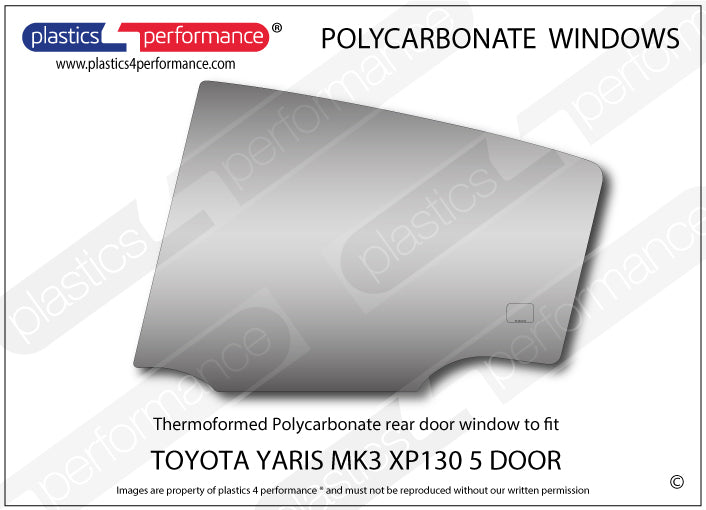 Vetri in Policarbonato per Toyota Yaris 3 XP130 5 Porte