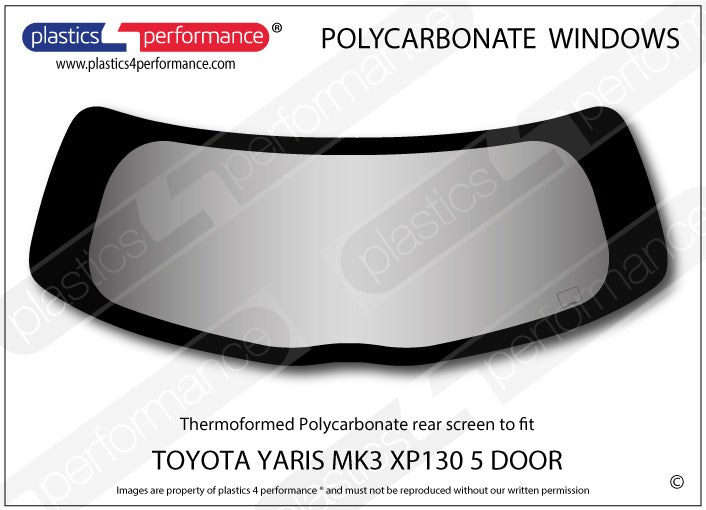 Vetri in Policarbonato per Toyota Yaris 3 XP130 5 Porte