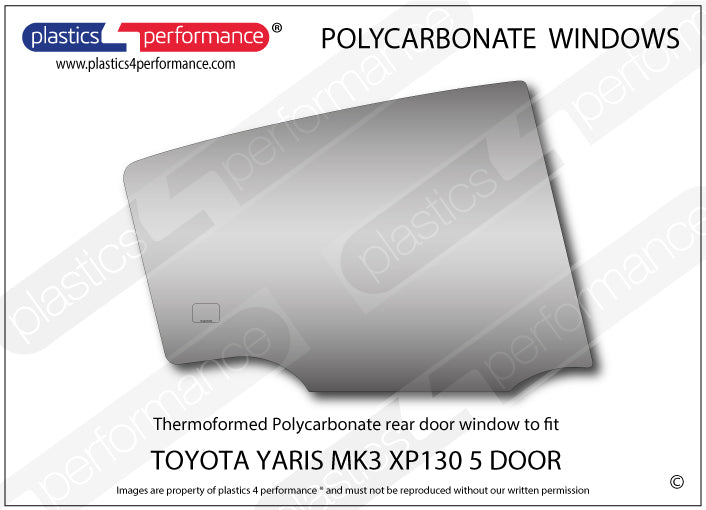 Vetri in Policarbonato per Toyota Yaris 3 XP130 5 Porte