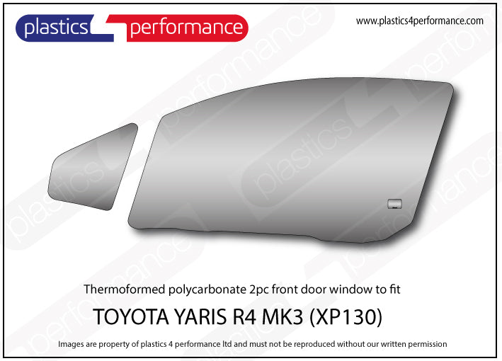 Vetri in Policarbonato per Toyota Yaris 3 XP130 3 Porte