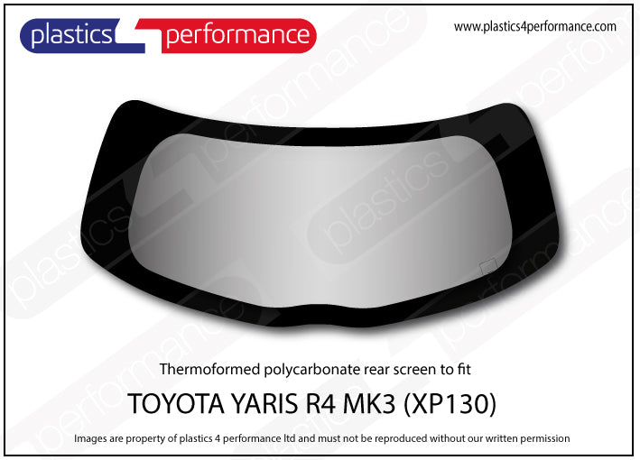 Vetri in Policarbonato per Toyota Yaris 3 XP130 3 Porte