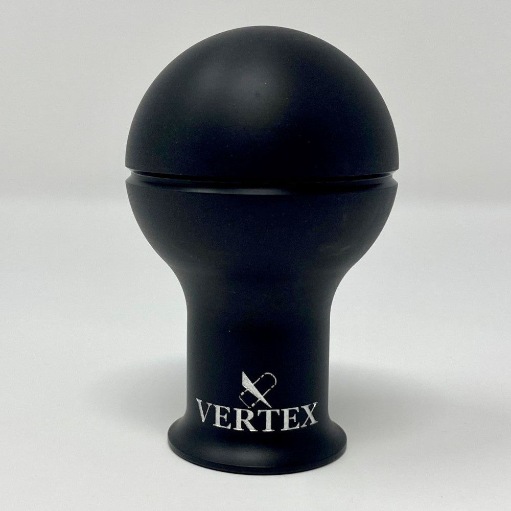 Pomello Vertex Monocromatico Nero e Logo Argento