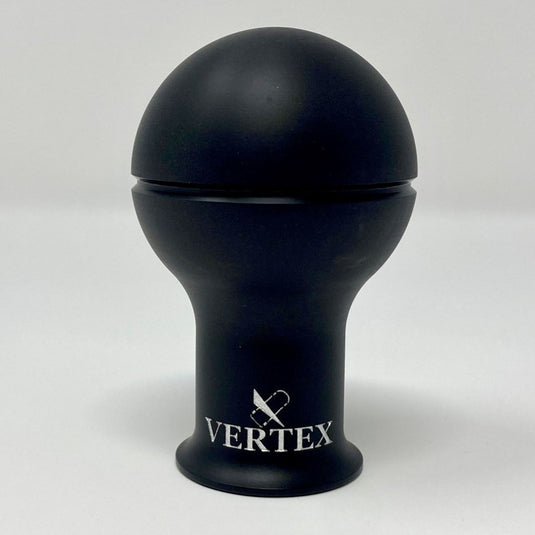 Pomello Vertex Monocromatico Nero e Logo Argento