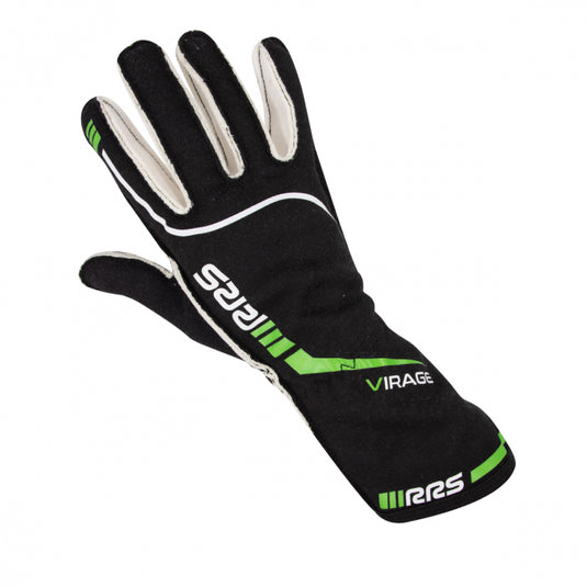 Guanti pilota RRS VIRAGE 3 FIA 8856-2018 - nero verde