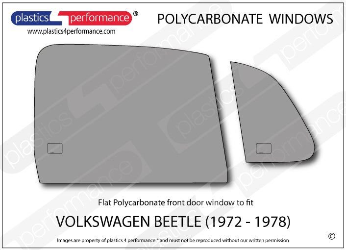 Carica immagine in Galleria Viewer, Vetri in Policarbonato per Volkswagen Maggiolino (72-78)
