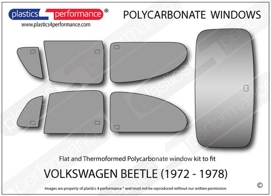 Vetri in Policarbonato per Volkswagen Maggiolino (72-78)