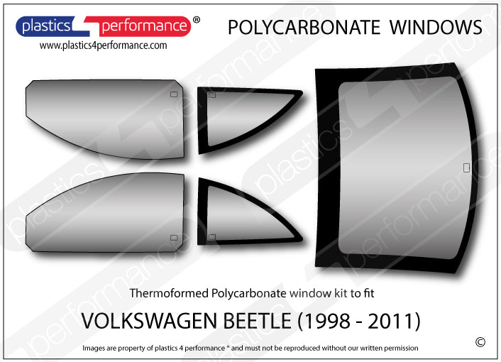 Carica immagine in Galleria Viewer, Vetri in Policarbonato per Volkswagen New Beetle
