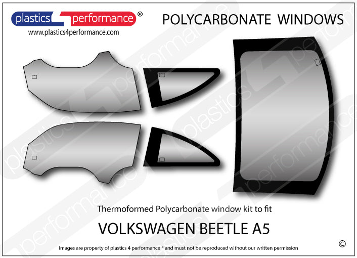 Carica immagine in Galleria Viewer, Vetri in Policarbonato per Volkswagen Beetle A5
