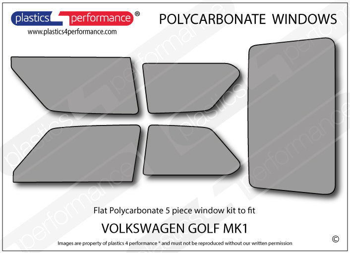 Carica immagine in Galleria Viewer, Vetri in Policarbonato per Volkswagen Golf MK1 3 Porte

