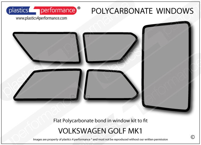 Carica immagine in Galleria Viewer, Vetri in Policarbonato per Volkswagen Golf MK1 3 Porte
