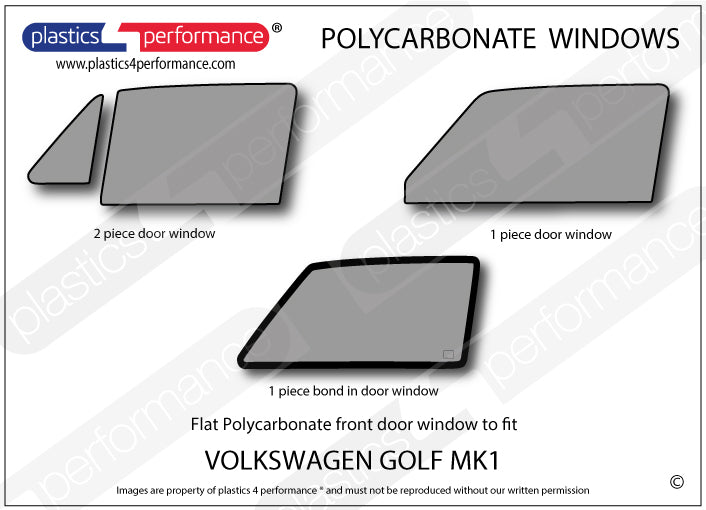 Vetri in Policarbonato per Volkswagen Golf MK1 3 Porte