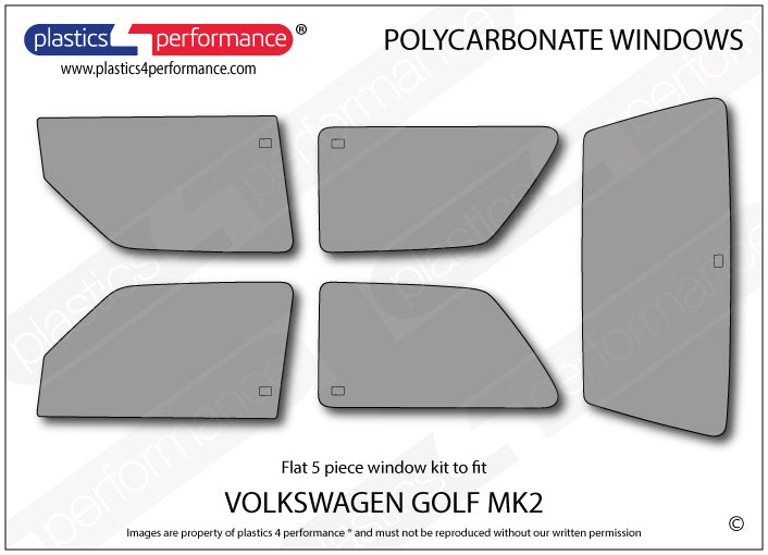 Carica immagine in Galleria Viewer, Vetri in Policarbonato per Volkswagen Golf MK2 3 Porte
