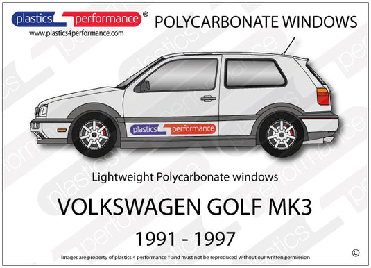 Vetri in Policarbonato per Volkswagen Golf MK3 3 Porte