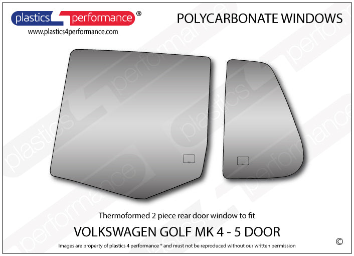 Carica immagine in Galleria Viewer, Vetri in Policarbonato per Volkswagen Golf MK4 5 Porte

